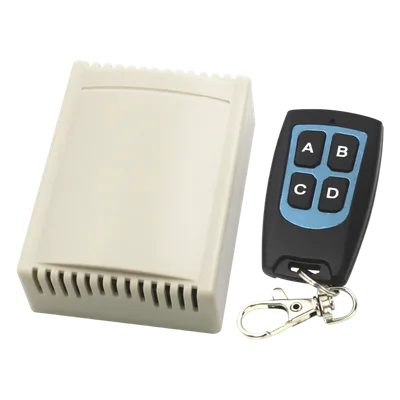 Receptor de 4 Canales / 433.92 MHz / 40 Transmisores / 12VDC / Alcance 30 m / 81x38x22 mm (3.2x1.5x0.9 in)