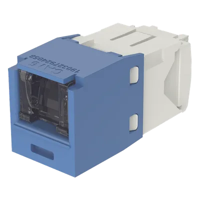 Conector Jack RJ45 / Categoría 6 / 8 Posiciones 8 Cables / Terminación Sin Herramienta / Color Azul