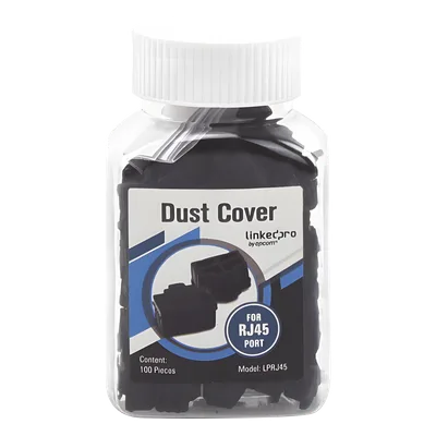 Protector Anti-Polvo / Puerto RJ45 Hembra / Silicona Resistente / Paquete 100 Unidades / Color Negro