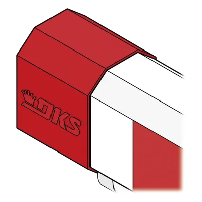Tapón para Brazo de Barrera / Diseño Octagonal / Alta Visibilidad Roja / Fijación con Tornillos Autorroscantes