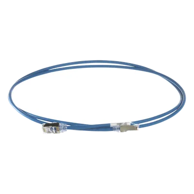 Patch Cord Cat6A / 28 AWG Diámetro Reducido / S/FTP Blindado / CM/LS0H / 1.5 m (4.92 ft) / Azul