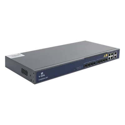OLT EPON / 4 Puertos PON / 8 Puertos Uplink RJ45+SFP / 256 ONUs / 20 km / Rack 1U