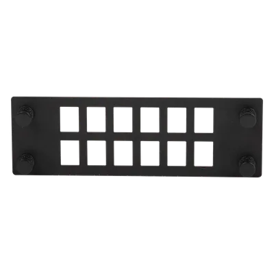 Placa para Adaptadores de Fibra Óptica / 12 Posiciones / Compatible con Gabinetes FPONE3 y FPONE4 / 4.53' x 41.6' x 5.12'