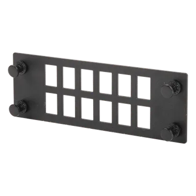 Placa para Adaptadores de Fibra Óptica / 12 Posiciones / Compatible con Gabinetes FPONE3 y FPONE4 / 4.53' x 41.6' x 5.12'