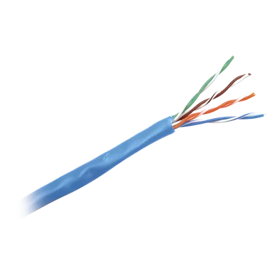 Bobina de Cable UTP / Cat 5e / 24 AWG / 305 m (1000 ft) / 4 Pares / PVC CM / Azul