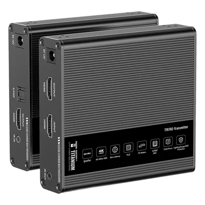 Extensor HDMI / 4K@60Hz / Sin Compresión / Cero Latencia / 70 m (229.7 ft) / Cat 6/6a/7 / PoC / IR Bidireccional / HDR10