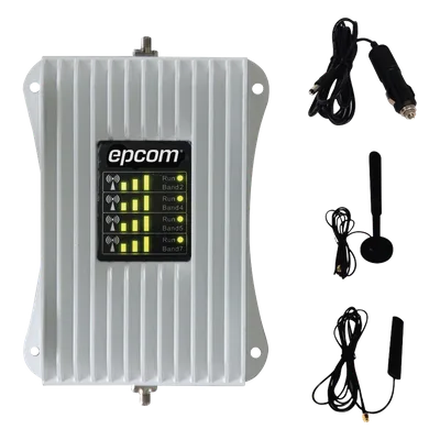 KIT de Amplificador de Señal Celular Para Vehículo/ Soporta y Mejora la Señal Celular 4.5G, 4G LTE/ Múltiples Operadores, usuarios y dispositivos/ Ideal para Vehículo tipo Camioneta, Pick up o Sedán.