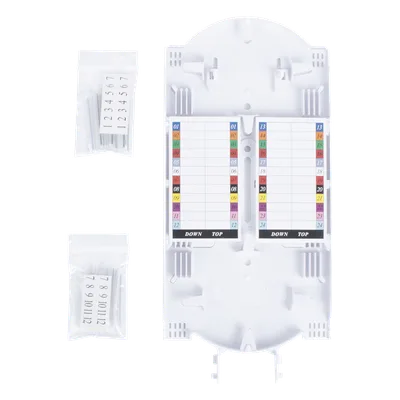 Charola de Empalme para Fibra Óptica / 24 Empalmes por Fusión / Capacidad 144 Núcleos / IP68 / -40°C a +65°C / Φ220x480 mm