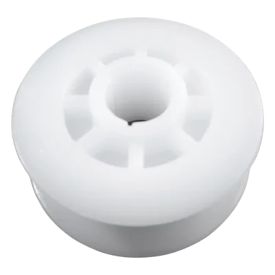 Rueda de final de recorrido / Riel tipo T / 100 kg fuerza / 2.4-5 m altura / 120 VCA / 4 ft cable