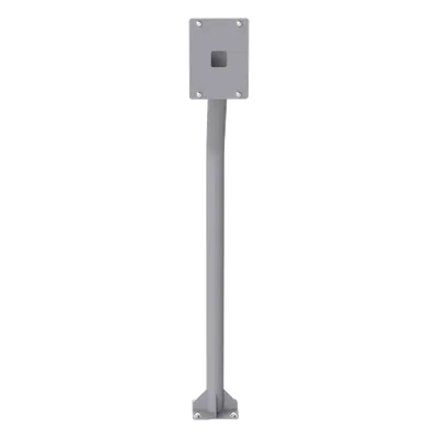 Poste Tubular para Cubierta de Videoportero / Altura 1.2 m (3.9 ft) / Acero Calibre 11 / Recubrimiento Electrostático Gris / Peso 3.1 kg