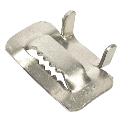Hebilla de Acero Inoxidable / Tipo T / 5/8" / 100 Piezas / Compatible ADSS y Mini-ADSS