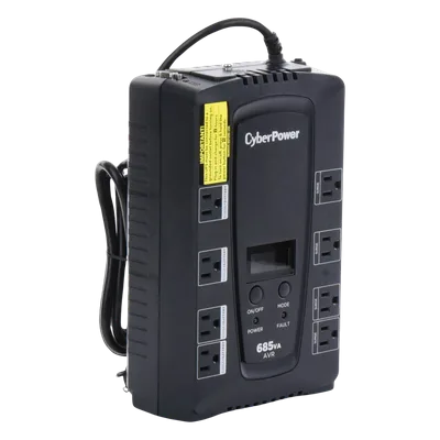 UPS de 685 VA/390 W, Topología Línea Interactiva, Entrada 120 Vca NEMA 5-15P, Tipo Gabinete Compacto, Con 8 Tomas NEMA 5-15R