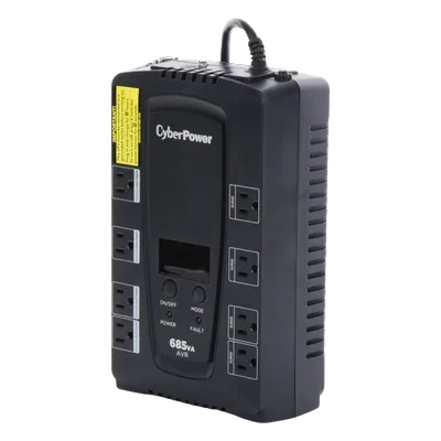 UPS de 685 VA/390 W, Topología Línea Interactiva, Entrada 120 Vca NEMA 5-15P, Tipo Gabinete Compacto, Con 8 Tomas NEMA 5-15R