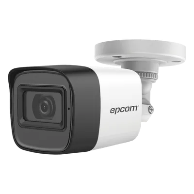 Cámara Bala TURBOHD / 5 Megapixel / Gran Angular 85.5° / Lente 2.8 mm / IR EXIR 30 m (98.4 ft) / IP67 / 4 Tecnologías / Audio por Coaxitron