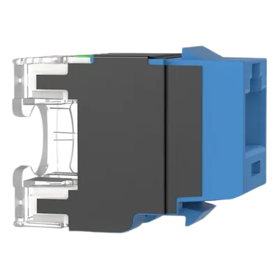 Módulo Jack de Cobre / Categoría 6A / 500 MHz / Terminación 110 / Keystone / RJ45 / Azul