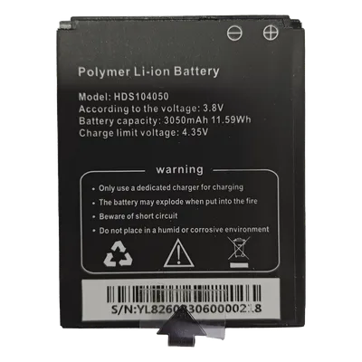 Batería de Respaldo para Bodycam / 3050 mAh / 11.59 Wh / 3.8 VCC / Carga 4.35 VCC / 52 x 42 x 11 mm