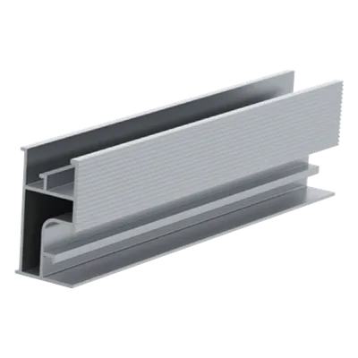 Riel 3 para montaje de módulos fotovoltaicos de aluminio anodizado de 4400mm.