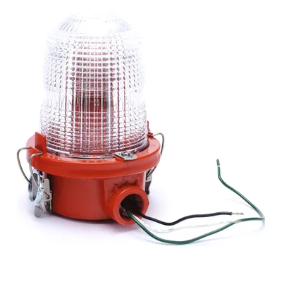Lámpara de Obstrucción / LED IR Roja / Baja Intensidad 32.5 cd / 120-240 Vca / 360° Cobertura / IP Aeronáutico