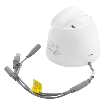 Cámara Turret TURBOHD / 2 Megapixel 1080p / Imagen a Color 24/7 / Luz Blanca 20 m (65.6 ft) / Sensor PIR 110° / Sirena 93.5 dB / Estrobo Rojo-Azul / IP67 / WDR 130 dB / Micrófono Integrado