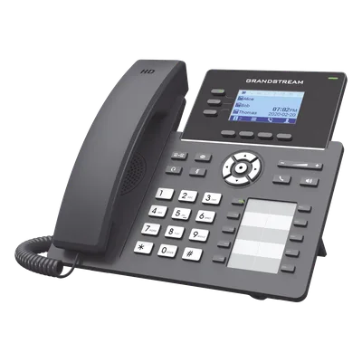 Teléfono IP Carrier-Grade / 3 Líneas SIP / 6 Cuentas / 10 Botones BLF / Gigabit PoE / Codecs Opus / IPv4/IPv6 / Gestión en la Nube