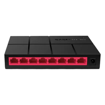 Switch No Administrable / 8 Puertos Gigabit 10/100/1000 Mbps / Capacidad 8 Gbps / Sin Ventilador / Plug and Play
