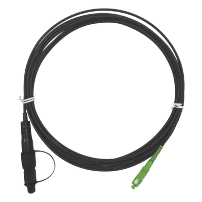 Jumper de Fibra Óptica / SC/APC a Caja FDP460 / Redondo / 5 m (16.40 ft) / Forro 3 mm / G657A2 / Negro / Simplex
