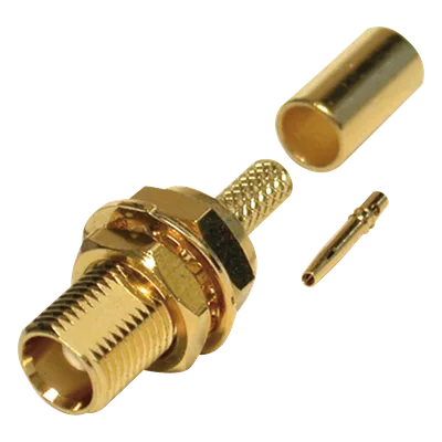 Conector MCX Hembra para Panel / Montaje D-Plano / Anillo Plegable / Cable RG-316/U Grupo B / Contacto Oro / Aislante Teflón