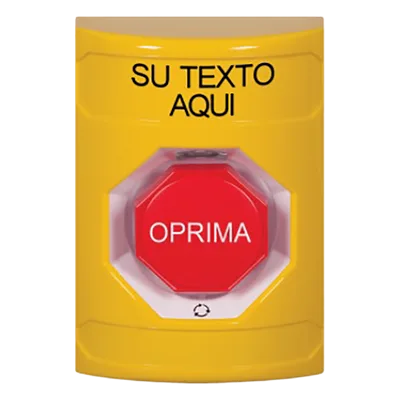 Botón de emergencia personalizable / Policarbonato y acero inoxidable / Restablecimiento por giro / Iluminación LED opcional / UL, cUL, ADA