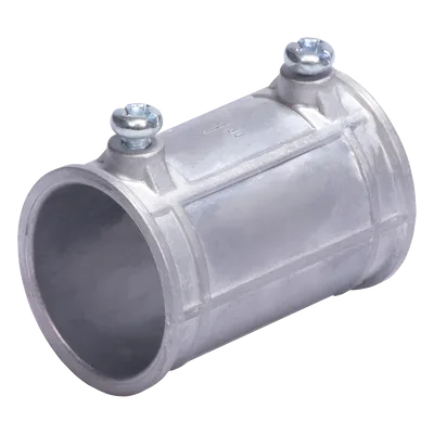 Cople Roscado Con Tornillo / 1 1/2" (41 mm) / Acero Galvanizado / Espesor Pared 1.65 mm / NPT / Uso Interior Seco