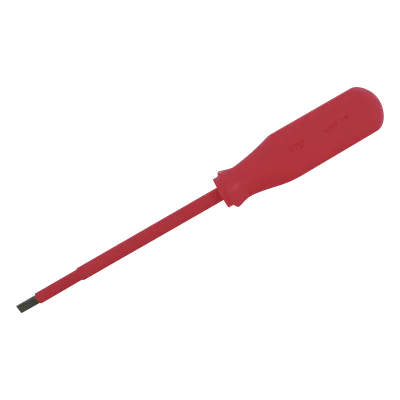 Destornillador aislado 1000V / Punta plana / Barra 1/4' / Longitud 5-7/8' (0.18m)