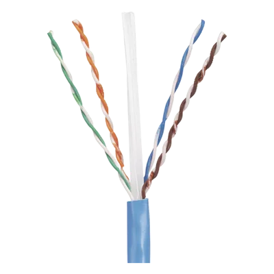 Bobina de Cable UTP / Cat 5e / 24 AWG / CMR / 305 m (1000 ft) / 4 Pares / Cobre Sólido / Azul
