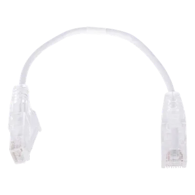 Cable de Parcheo Slim UTP Cat6 / 20 cm (0.66 ft) / 28 AWG / Blanco / RJ45
