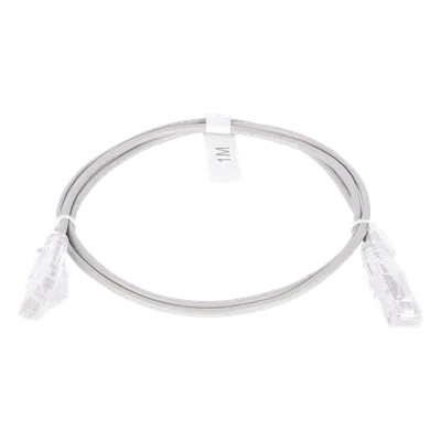 Cable de Parcheo Slim UTP Cat6 / 1 Metro (3.28 Pies) / 28 AWG / RJ45 Chapado en Oro / 10 Gbps