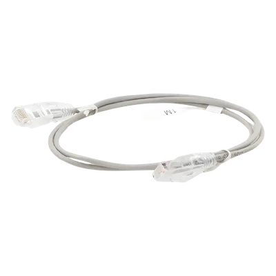 Cable de Parcheo Slim UTP Cat6 / 1 Metro (3.28 Pies) / 28 AWG / RJ45 Chapado en Oro / 10 Gbps