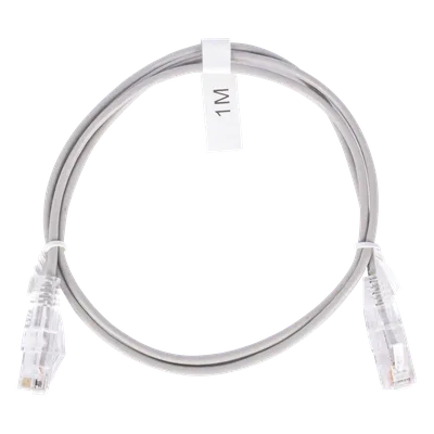Cable de Parcheo Slim UTP Cat6 / 1 Metro (3.28 Pies) / 28 AWG / RJ45 Chapado en Oro / 10 Gbps