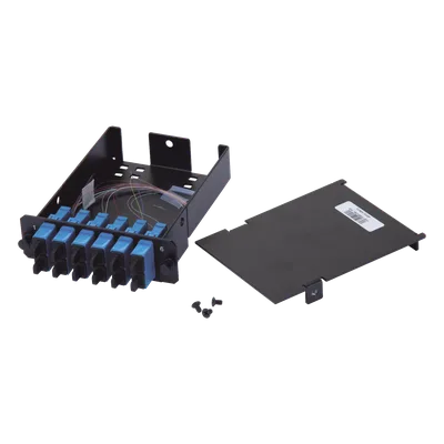 Placa Acopladora de Fibra Óptica / 12 Fibras Monomodo OS2 / 6 Conectores LC Duplex / Pérdida de Inserción ≤0.35 dB / Color Azul TIA/EIA-568-C.3