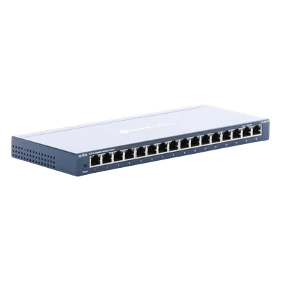 Switch / 16 Puertos Gigabit / 10/100/1000 Mbps / Fanless / Escritorio o Pared