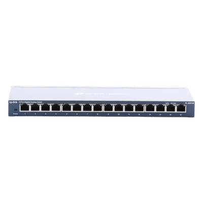 Switch / 16 Puertos Gigabit / 10/100/1000 Mbps / Fanless / Escritorio o Pared