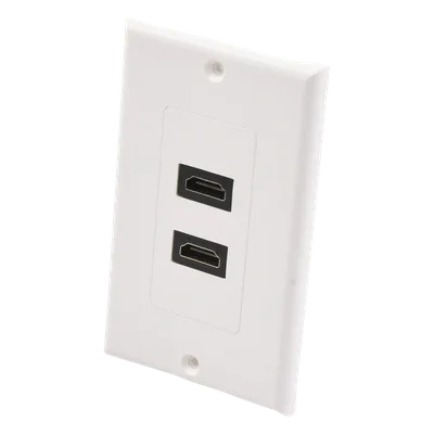 Placa de Pared / 2 Puertos HDMI Hembra a Hembra / 4K UHD / UL 94V-0 / 70 x 115mm / 2.75' x 4.52'