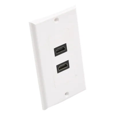 Placa de Pared / 2 Puertos HDMI Hembra a Hembra / 4K UHD / UL 94V-0 / 70 x 115mm / 2.75' x 4.52'