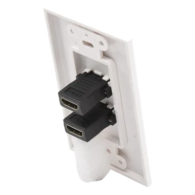 Placa de Pared / 2 Puertos HDMI Hembra a Hembra / 4K UHD / UL 94V-0 / 70 x 115mm / 2.75' x 4.52'