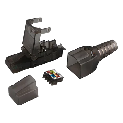 Plug RJ45 / Cat 6A UTP / Sin Herramienta / 50µ Oro / -40°C a 70°C / 22-26 AWG