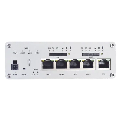 Router Industrial Dual LTE Cat 6 / 600 Mbps / 5 Puertos Gigabit / WiFi 5 Doble Banda / Doble SIM / GNSS / PoE / -40°F a 167°F
