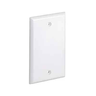 Placa de Pared Ciega / ABS / 69.8 x 114.4 mm / 2.75 x 4.5 in / Blanco Mate / Montaje Vertical