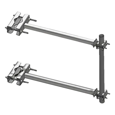 Brazo Lateral para Torre Autosoportada / Tubo 2' Cédula 30 / Altura 60 cm / Separación 60 cm / Acero ASTM A-36 / Galvanizado por Inmersión