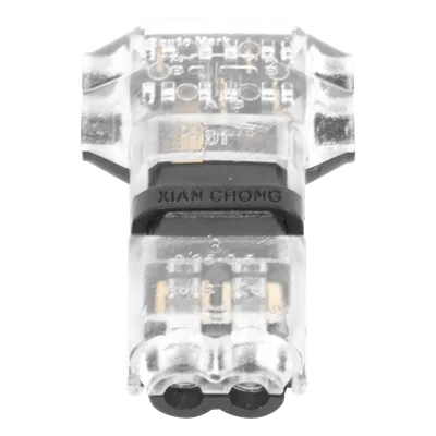 Conector T / 2 Contactos / Extracción Sin Corte / 0.35 a 0.75 mm² / Diámetro Máx 2.1 mm / Transparente con Negro