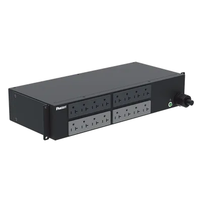 PDU Básico para Rack / 16 Salidas NEMA 5-20R / Entrada NEMA L5-30P / 30 A / 120 Vca / Horizontal 2U / Cable 3 m (9.8 ft)