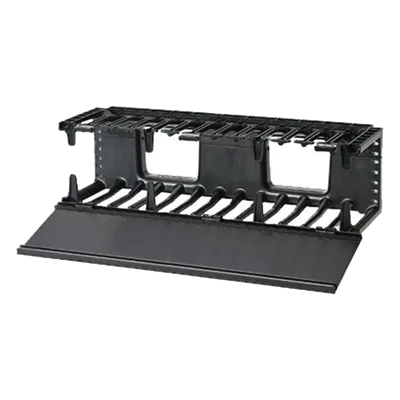 Organizador de Cables Horizontal / Rack 19in / 3UR / 1.58 x 5.25 x 6.18 ft / ABS / Curvatura Integrada