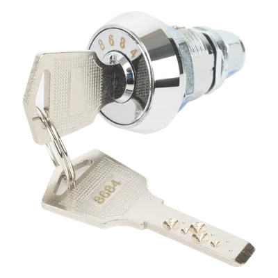 Chapa de Cañón para Gabinete Metálico / Llave Única / Puertas Frontales / Compatible GABVID y SR19
