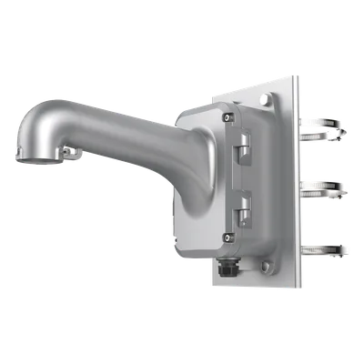 Soporte de Montaje para Domo PTZ / Poste Vertical con Caja de Conexión / Ajustable 80-200 mm / Carga Máxima 10 kg (22 lb) / Aluminio y Acero